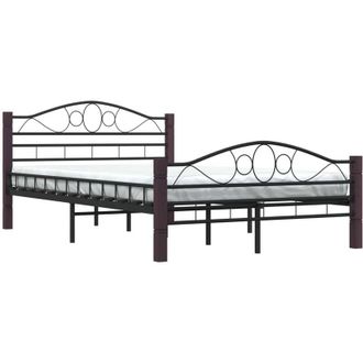 vidaXL Estructura De Cama Sin Colch&oacute;n Metal Negro 120x200 Cm Vidaxl
