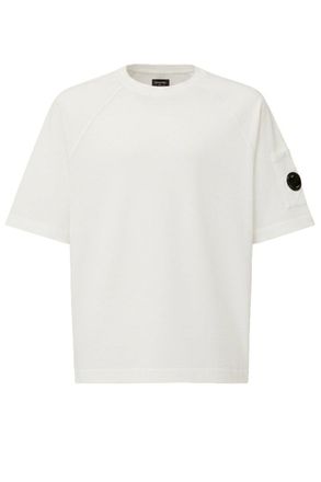 C.P. Company HEAVY COTTON LENS T SHIRT Size: XL, colour: WHITE