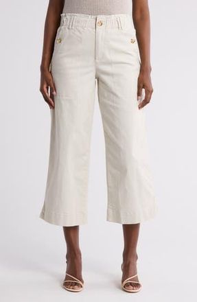 Democracy Wide Leg Ankle Crop Pants in Past Pale at Nordstrom Rack, Size 10