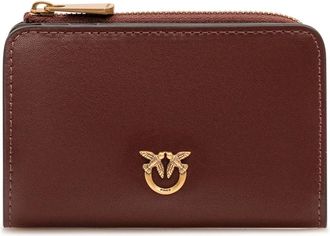 Pinko Pinko, Accessoires, Dames, Rood, ONE Size, Leer, Mini Portemonnee Vitello Seta