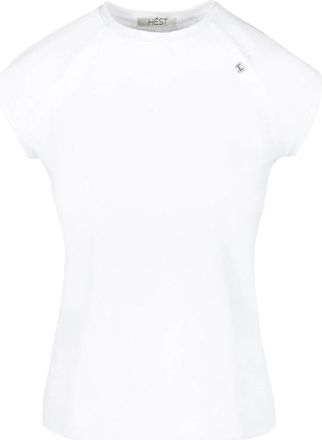 H&eacute;st Logo T-shirt - Dames - T-shirts - Wit - 2XL - Katoen - Tops
