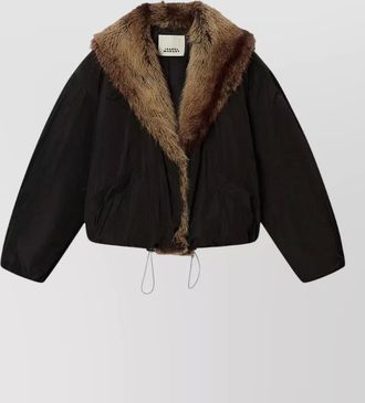 Isabel Marant faux fur trim oversized short parka