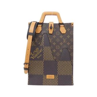 Louis Vuitton Pre-owned Damier Giant LV&sup2; Mini Tote Coated Canvas Bag - Pre-owned - Mujer - Marr&oacute;n - ONE SIZE