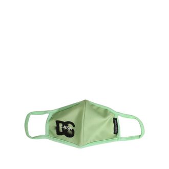 Dolce & Gabbana Katoenen Blend Mondkapje met Logo - Heren - Accessoires - Groen - Maat: ONE Size Katoen