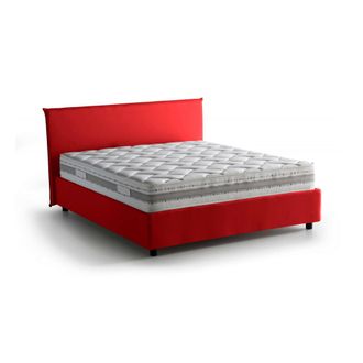 Talamo Italia Talamo Italia - Cama Matrimonial Bibiana, Cama Contenedor Con Revestimiento De Tela, 100% Made In Italy, Apertura Frontal, Con Colch&oacute;n Cm 160x190 Incl