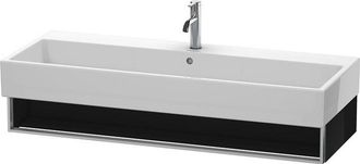 Duravit Mueble De Pared Duravit Vero Air 118,4 X 43,1 Cm, 1 Compartimento Abierto, Para Vero Air 235012, Color (frente/cuerpo): Laca Negra De Alto Brillo - Va