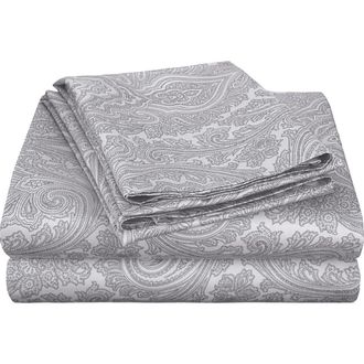 Superior Paisley 600 Thread Count Sateen Sheet Set in Grey at Nordstrom Rack, Size Twin X-Long