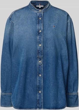 Tommy Hilfiger Relaxed Fit Jeansbluse aus Baumwoll-Lyocell-Mix in Jeansblau, Gr&ouml;&szlig;e 34