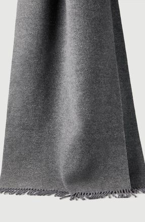 Brunello Cucinelli Hooded wool and cashmere knit scarf in Medium Grey at Nordstrom