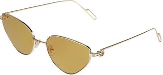 Cartier Sunglasses, unisex, Yellow, Size: 57 MM Ct0155S Sunglasses
