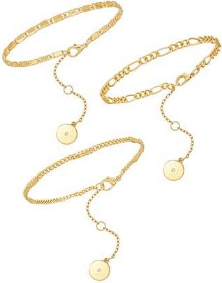 Vince Camuto Set of 3 Chain Bracelets in Gold at Nordstrom Rack