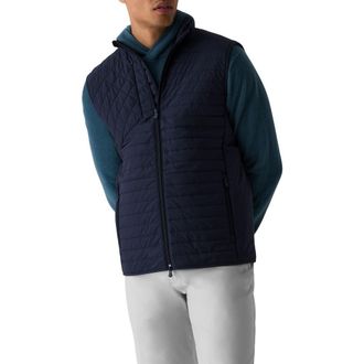 Greyson Yukon Ultralight Hybrid Quilted Puffer Vest in Maltese Blue at Nordstrom, Size Xx-Large