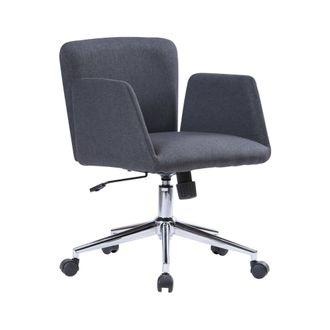 Serena Serena - Silla De Oficina Albury, Sill&oacute;n Con Reposabrazos, Asiento De Oficina Ergon&oacute;mico, 54x55h65/84 Cm, Gris