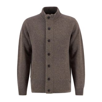 Barbour Grovstrikket Lammeullgenser med Cardigan-funksjon - Knitwear - Hombre - Marr&oacute;n - 2XL