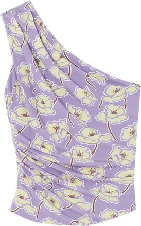 Versace One-Shoulder Lilac Top
