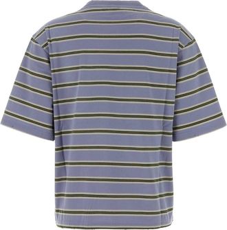 Prada Striped Cotton T-Shirt - Purple