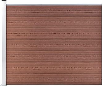 vidaXL Panel De Valla Wpc Marr&oacute;n 175x146 Cm Vidaxl