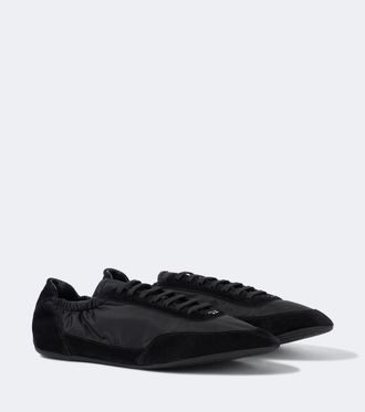 Prada Collapse Re-Nylon and suede sneakers