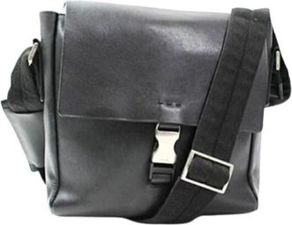 Prada Pre-owned Cross Body Bags, male, Black, Size: ONE SIZE Pre-owned Vintage Messenger Bag
