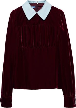 Prada Top - Dames - Blouses & Shirts - Rood - Maat: M Zijde
