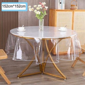 OEM Mantel Transparente Pvc, Protector Transparente, Manteles Pvc Impermeables, Mantel Lavable Pvc Transparente Cuadrado Transparente, 132cm 180cm