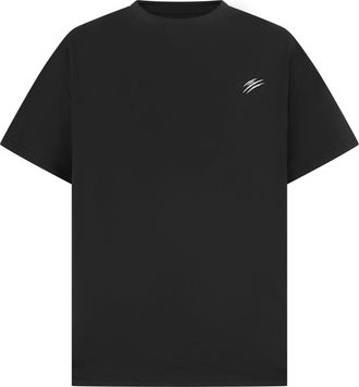 Plein Sport Round Neck T-Shirt Chrome Scratch