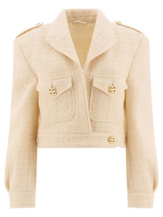 Givenchy Short Tweed Jacket met 4 g detail