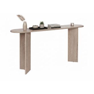 Dmora Consolle Cercino, un Ripiano, Peso Supportato 25 kg, Colore Ripiano Bianco, 150x35x75h cm Bianco Marmo