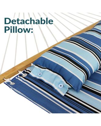 Sunnydaze 2-Person Quilted Fabric Hammock With Spreader Bars