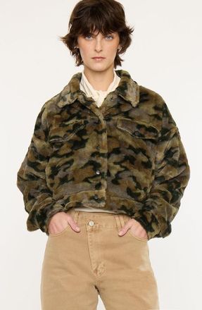 Kancan Jax Faux Fur Camo Jacket in Camouflage at Nordstrom, Size X-Large