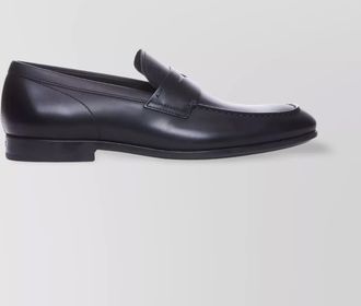 Tod's round toe leather loafers