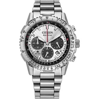 Citizen Promaster Navihawk Eco-Drive Chronograph Bracelet Watch, 40mm in Silver-Tone at Nordstrom