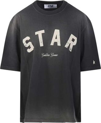 Golden Goose Star T-shirt - relaxte pasvorm, katoenjersey, gewassen afwerking