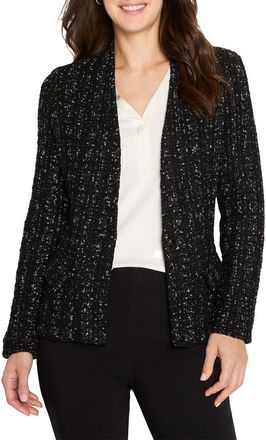 Nic+Zoe NIC+ZOE Metallic Grid Knit Jacket