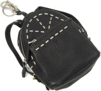 Fendi Pre-owned Selleria Sleutelhanger - Dames - Vintage Accessoires - Zwart - ONE Size - Leer - Vintage