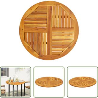 vidaXL Tavolo da giardino - Piano per Tavolo &Oslash;80x2,2 cm Rotondo in Legno Massello di Acacia