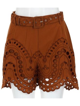 Charo Ruiz Ibiza Dune High Waisted Scalloped Shorts