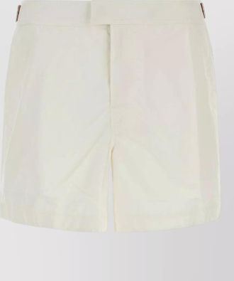 Ermenegildo Zegna nylon swim shorts belt loops back pocket