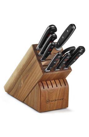 W&uuml;sthof Classic 9-Piece Knife Block Set in Black at Nordstrom