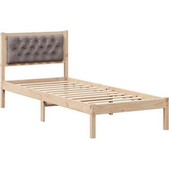 vidaXL Estructura De Cama Taup&eacute; 75 X 190 Cm Madera De Pino Macizo Vidaxl
