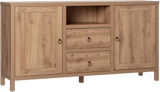 Klast Aparador alto efecto madera natural 160x85 cm