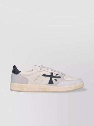 Premiata low top sneakers with contrast heel tab