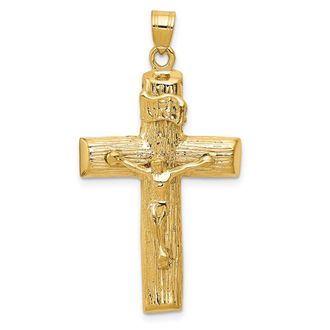 Diamond2Deal 10k Yellow Gold Crucifix Charm
