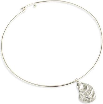 Madewell Shell Wire Choker Necklace. in Warm Silver at Nordstrom