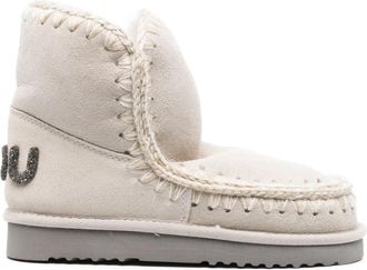 Mou Beige Eskimo 18 Sheepskin Glitter Boots