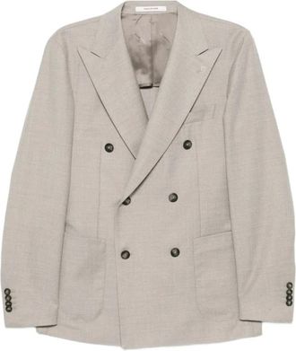 Tagliatore Double-Breasted Blazer - Heren - Blazers - Grijs - M - Jassen