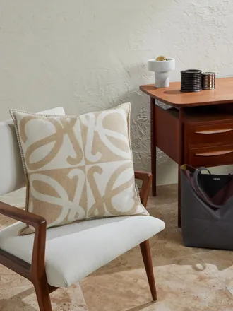 Loewe Anagram Wool and Cashmere-Blend Jacquard Cushion
