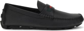 Gucci Driver Loafer - Heren - Loafers - Zwart - 42 1/2 EU - Leer - Schoenen