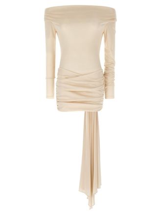 Andamane Beige Wendell Solid Mini Dress