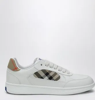 Burberry Terrace sneakers in leather and beige Check